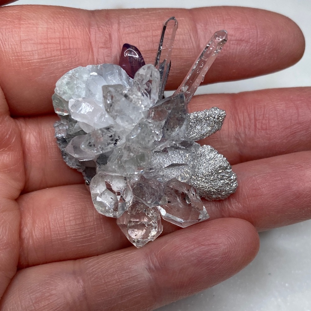 Clear Crystal Cluster Ring With Subtle Green And … - image 5